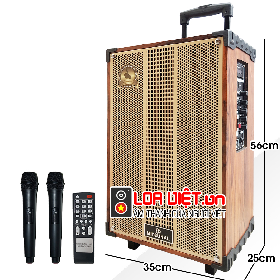 Loa kéo di động Mitsunal T1209 - New Model- Bass 30 -Vỏ gỗ